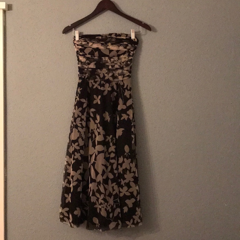 BCBG strapless party dress.